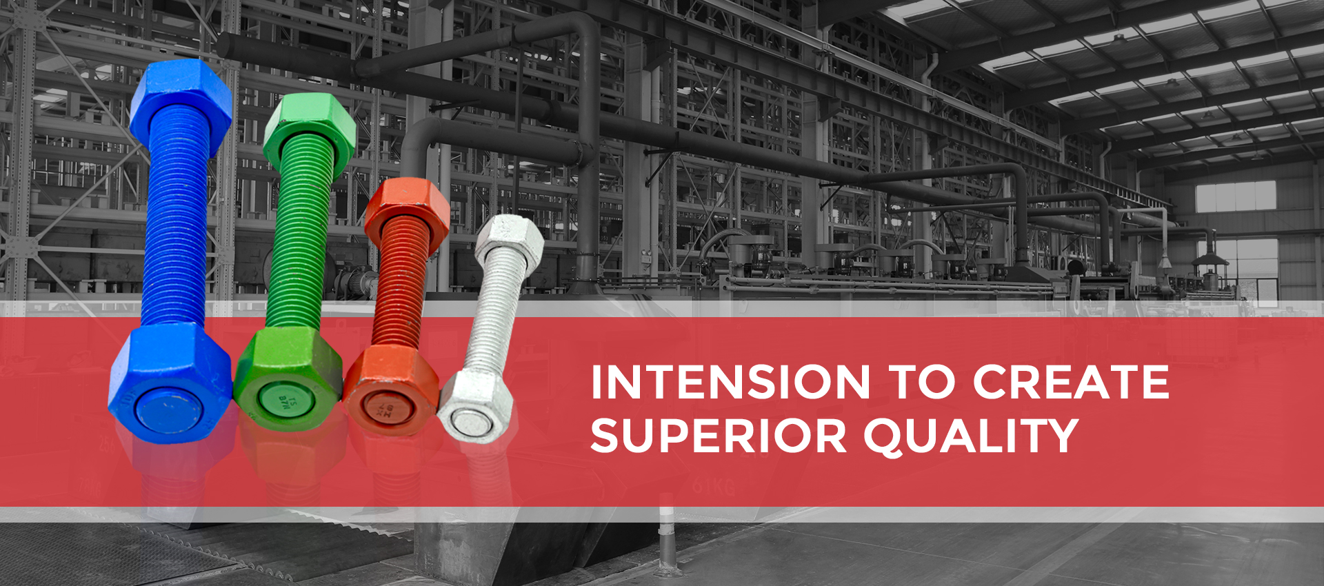 Industrial plant with bolt - Credibility Reliability Sustainability